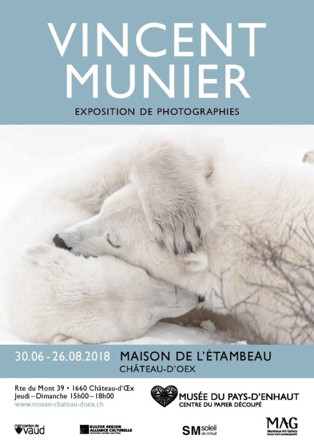 Vincent Munier Flyer Exposition 30 06 18 26 08 18 Musée du Pays-d'Enhaut & Centre Suisse du Papier Découpé