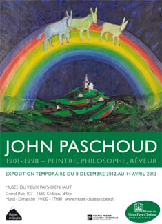 Flyer Exposition John Paschoud 08 12 2012 14 04 2013 Musée du Pays-d'Enhaut & Centre Suisse du Papier Découpé