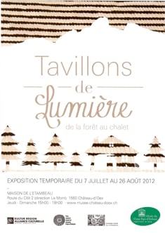 Flyer Exposition Tavillons De Lumière De La Forêt Au Chalet 07.07.2012 – 26.08.2012 Musée du Pays-d'Enhaut & Centre Suisse du Papier Découpé