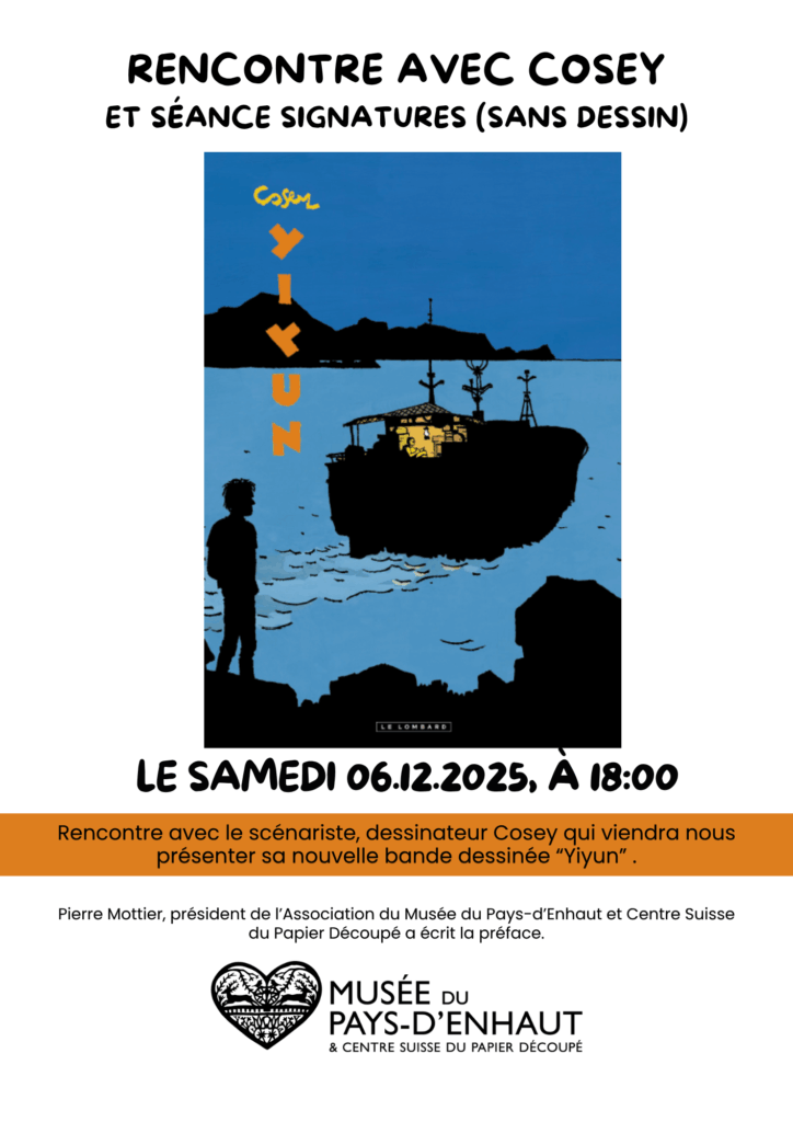 Affiche Cosey New Musée du Pays-d'Enhaut & Centre Suisse du Papier Découpé